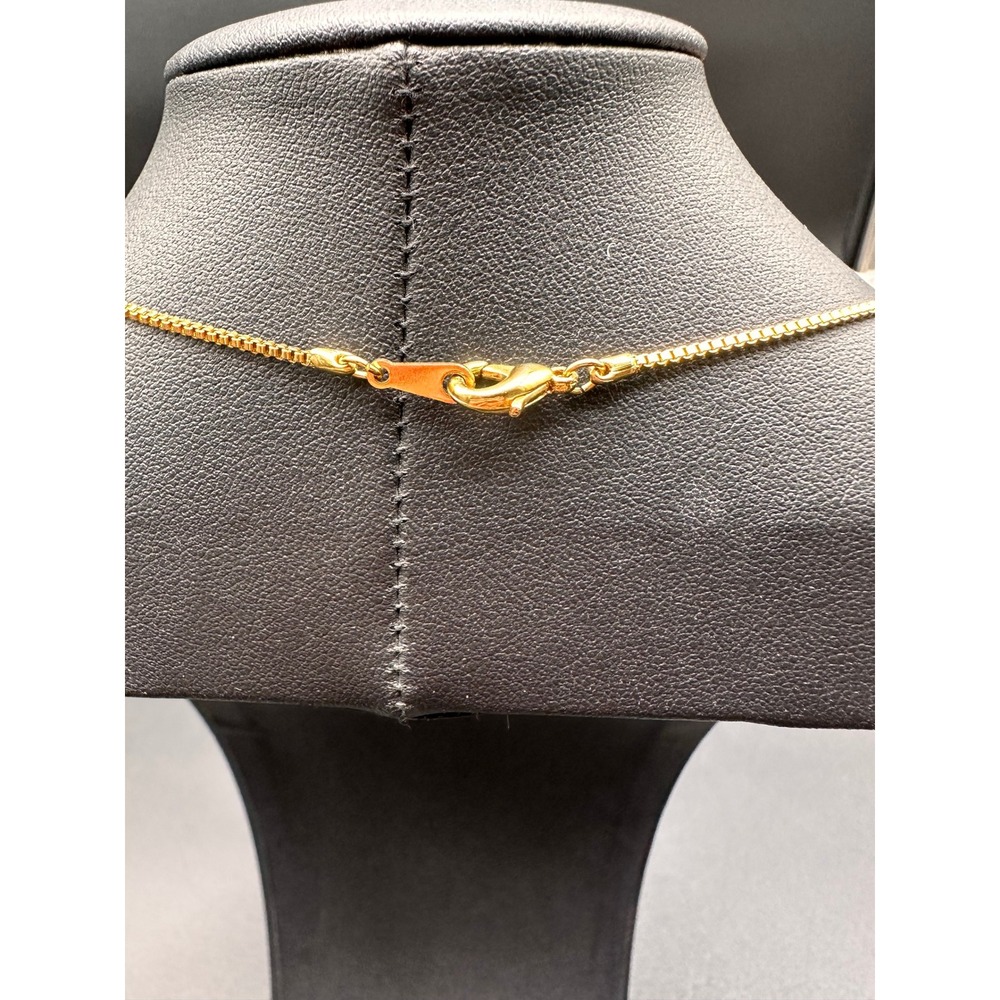 Vintage Interlocking Hearts Tassel Necklace Gold Silver Tone Box Chain - Picture 3 of 7